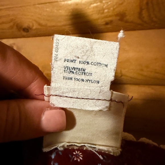 Gunne Sax Burgundy Floral Long Sleeve Dress - Picture 7 of 7